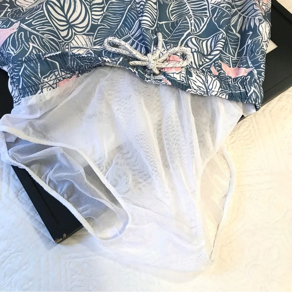 Endless Summer Flamingo Print Swim Trunks NWT
